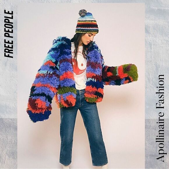 FREE PEOPLE PAINT BY NUMBERS JACKET NEW XS - Picture 6 of 10